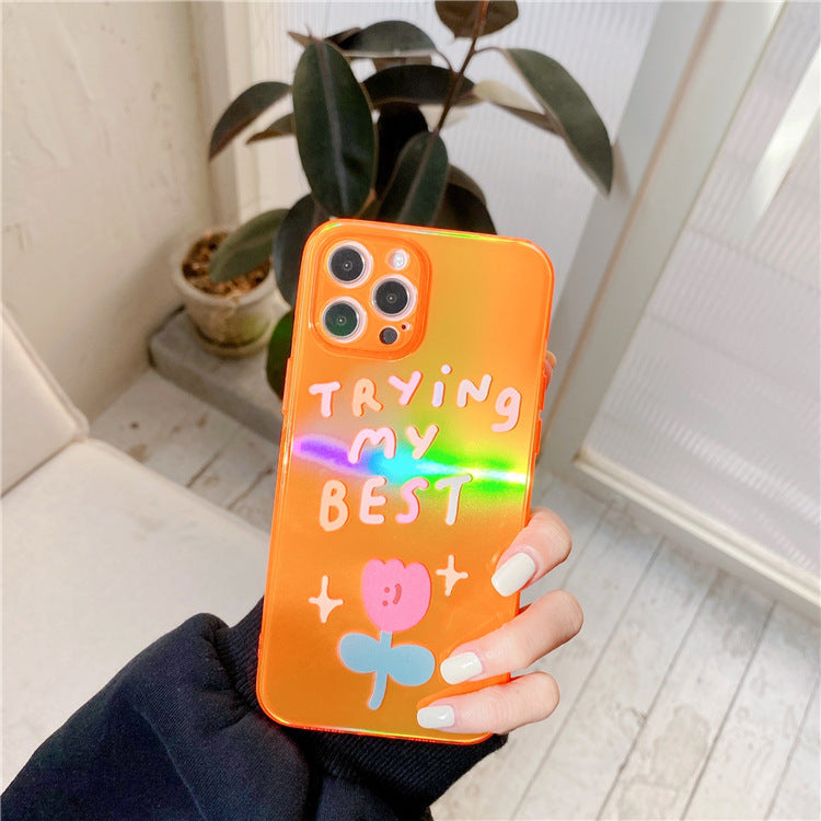 Laser Graffiti Cute Phone Case Fashion